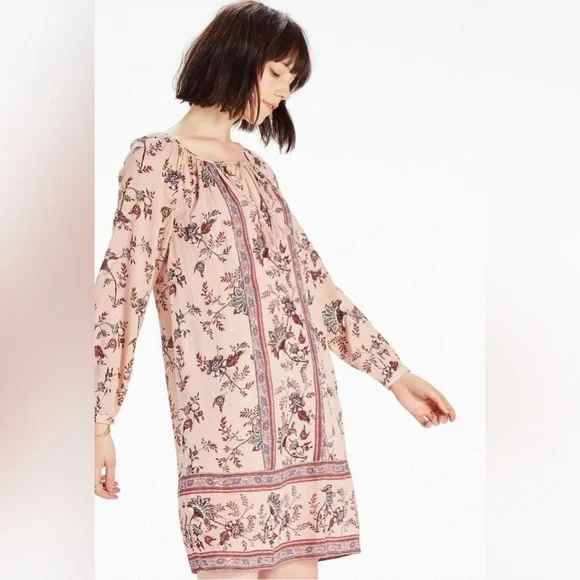 Lucky Brand | Dresses | Lucky Brand Bohemian Shirt Dress Dusty Pink |  Poshmark